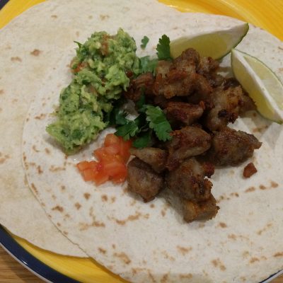 Carnitas Tacos with Guacamole