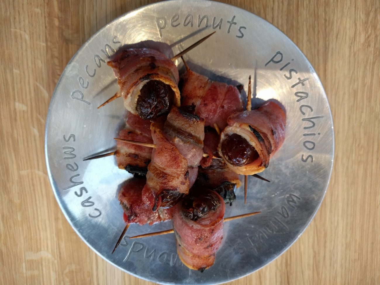 Stuffed Dates wrapped in Bacon