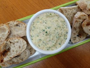 Smoked Mackerel Pate with French Bread and Horseradish
