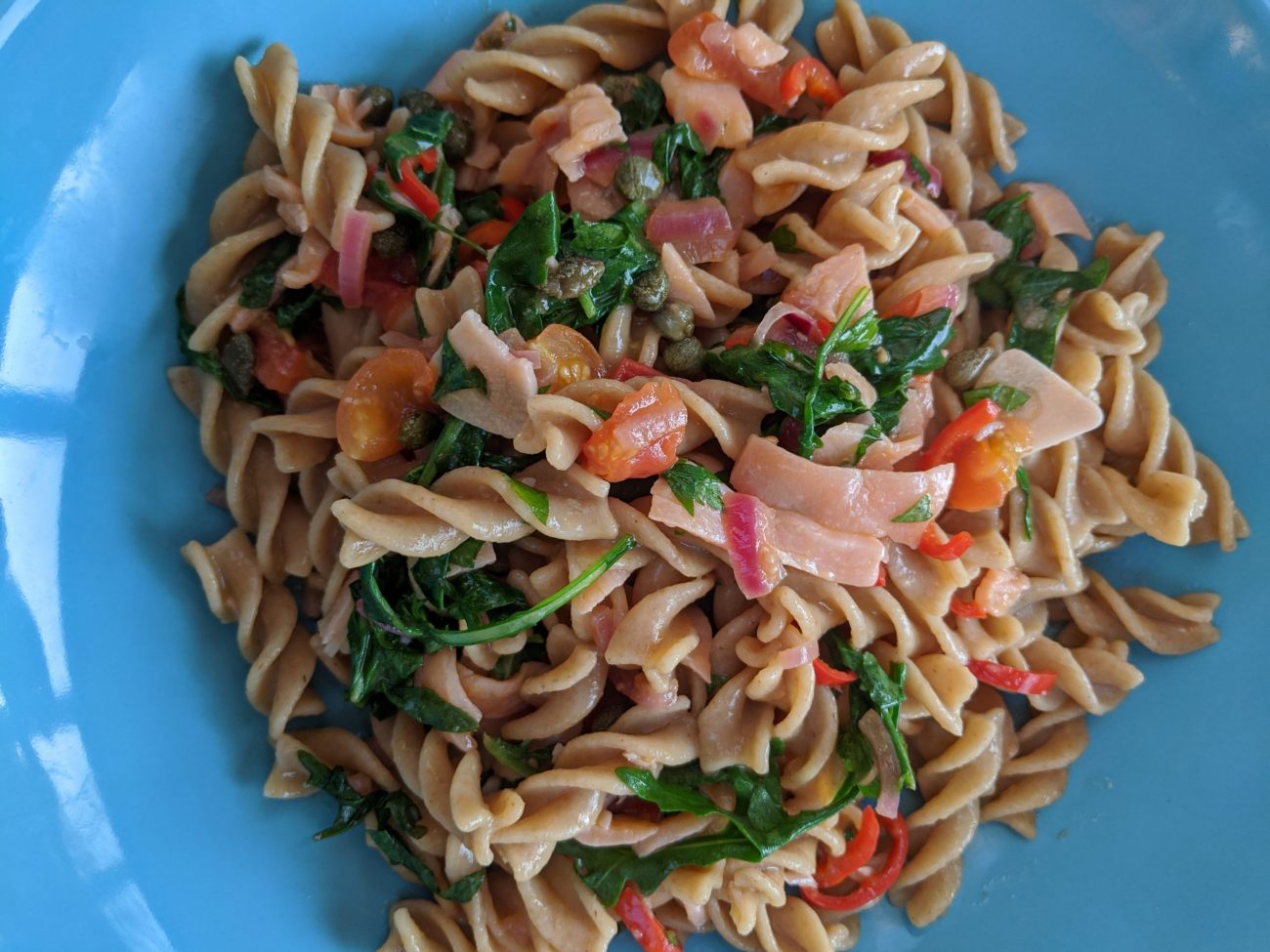 Smoked Salmon Pasta with Chilli and Rocket